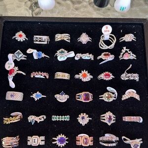 Bomb Party Ring lot. Sizes 6-11. Total of 33 rings